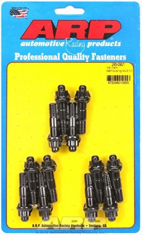 ARP Bell Housing Bolt Kit, Chevrolet, Chrysler KB Hemi, Hex , 3/8" # 245-0901