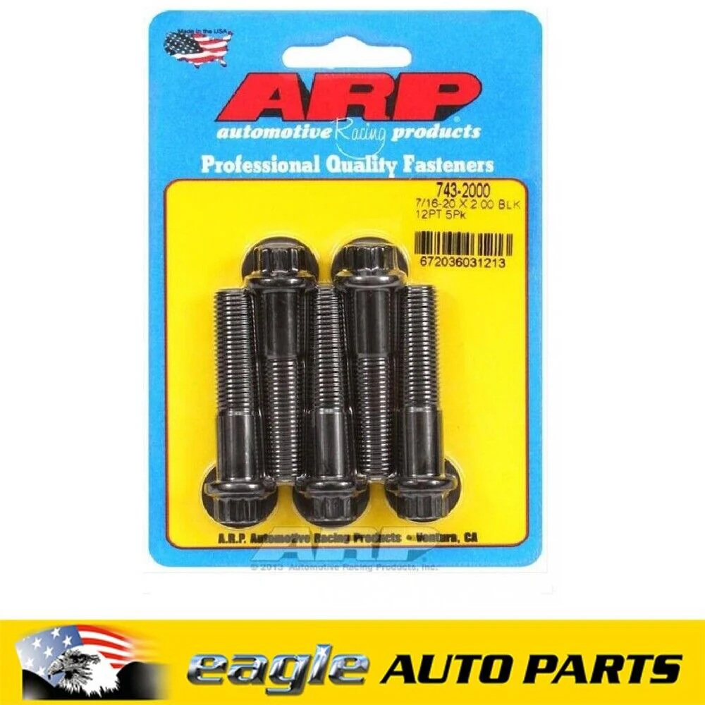 ARP Chromoly Bolts 12 point Black Oxide 7/16 in.-20 RH Thread, 2 in.  # 743-2000