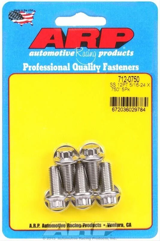 ARP Fine Thread Stainless Steel Bolts 5/16''-24 .750'' UHL 12-Point # 712-0750