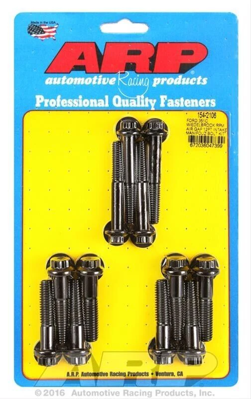 ARP Intake Manifold Bolt Kit Ford 351C with Edelbrock RPM Air Gap # 154-2106