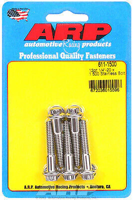 ARP Stainless Steel Bolts 1/4 -20 x 1.500in RH Chev Ford other # 611-1500