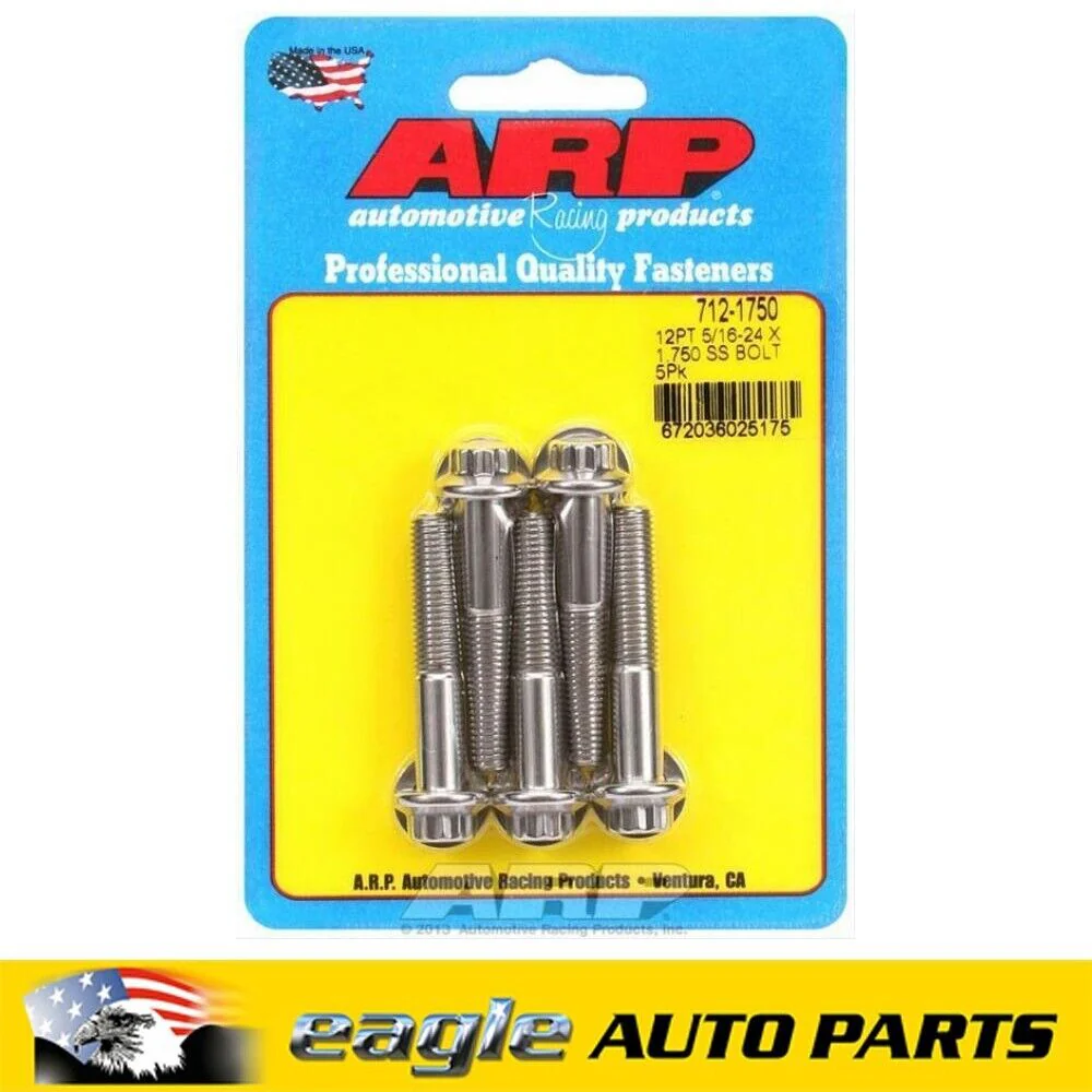 ARP Stainless Steel Bolts 5/16 in.-24 RH Thread 1.750 in. UHL  # 712-1750