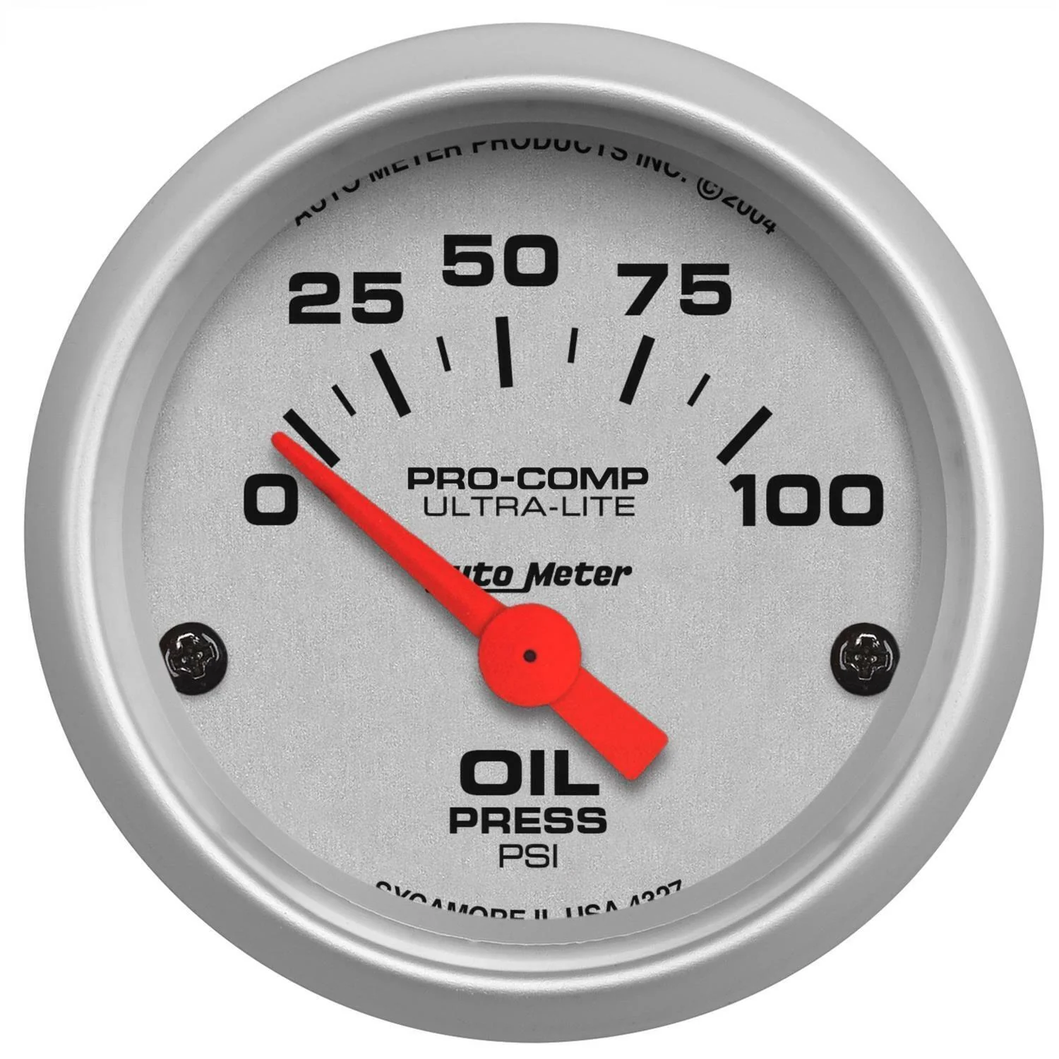 Auto Meter Ultra-Lite Analog Oil Pressure Gauge 0-100PSI 2 1/16" # AU4327