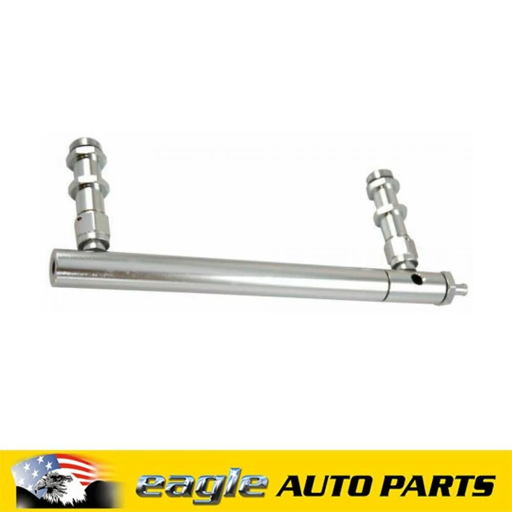 BILLET ALUMINUM FUEL LOG SILVER SUITS HOLLEY DOUBLE PUMPER CARBURETOR # R2157