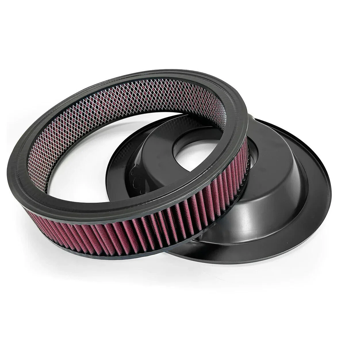 BluePrint Engines Air Cleaner Assembly With Flat Base - 14" Black # BPP143BK - Image 2