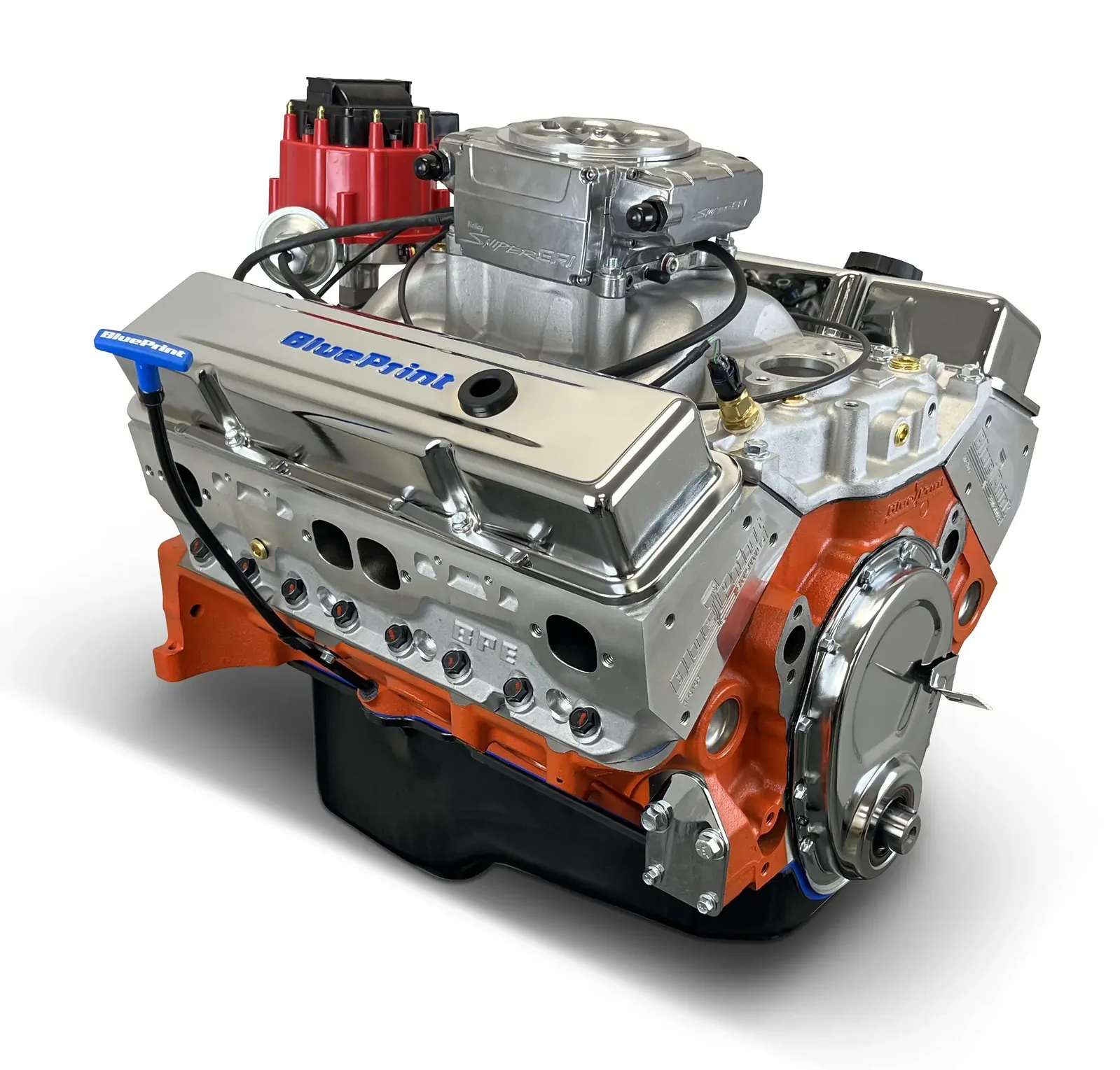 BluePrint Engines Chev 400 Crate Engine Dressed With Sniper 2 # BP4002CTF - Image 3