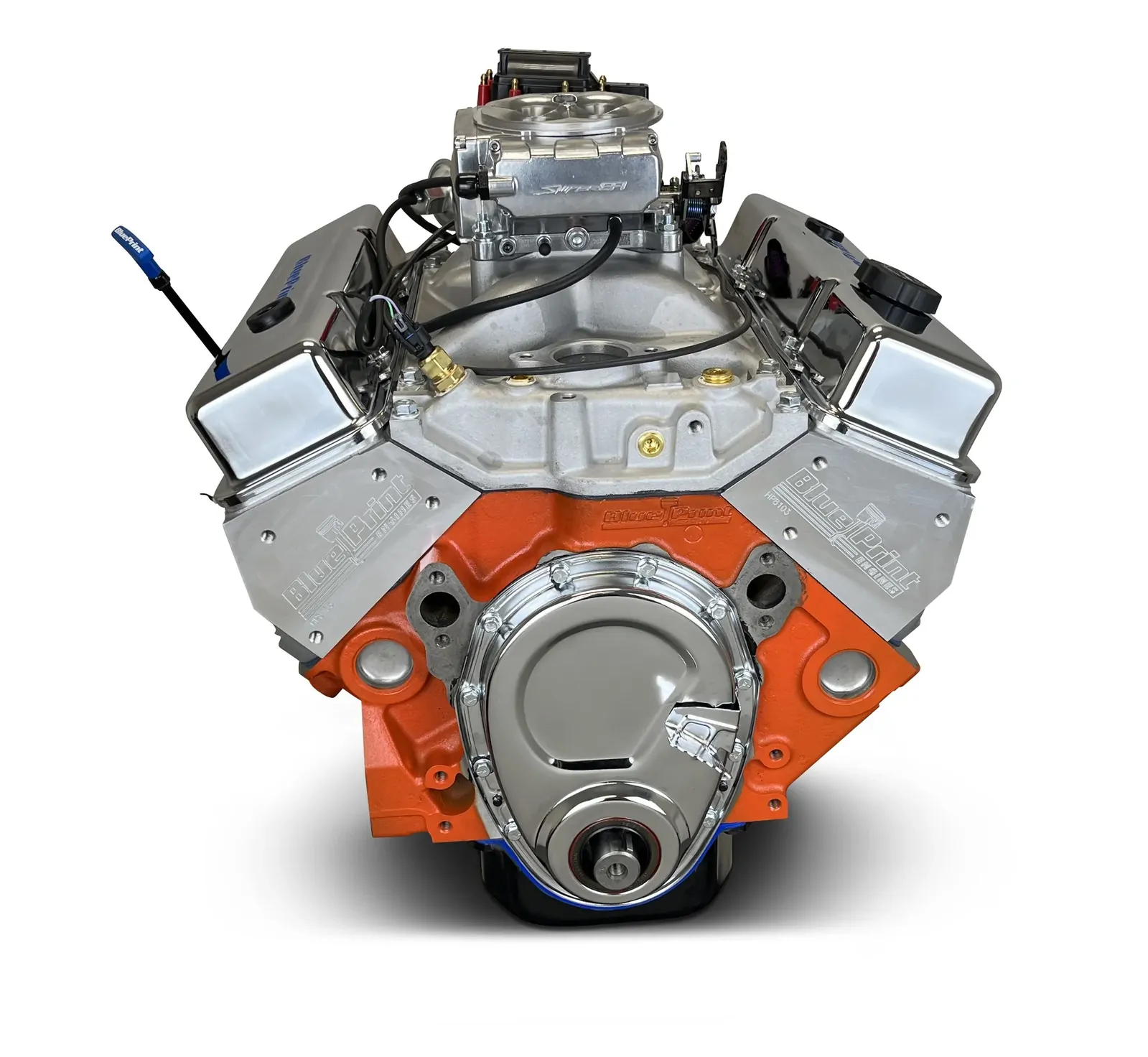 BluePrint Engines Chev 400 Crate Engine Dressed With Sniper 2 # BP4002CTF - Image 4
