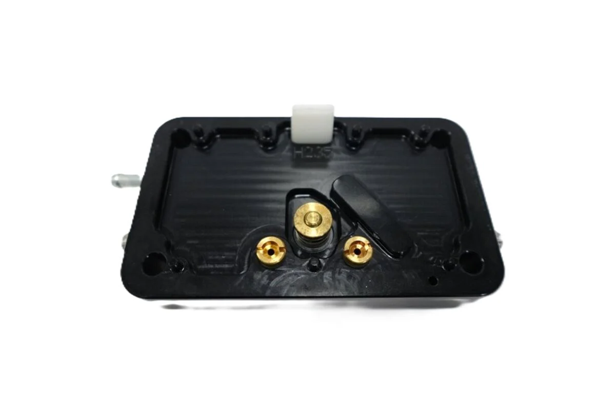 BRAWLER 750CFM CARBURETOR FRONT BLACK METERING BLOCK TAKE OFF # 67213-FRONT-MB-TO - Image 2