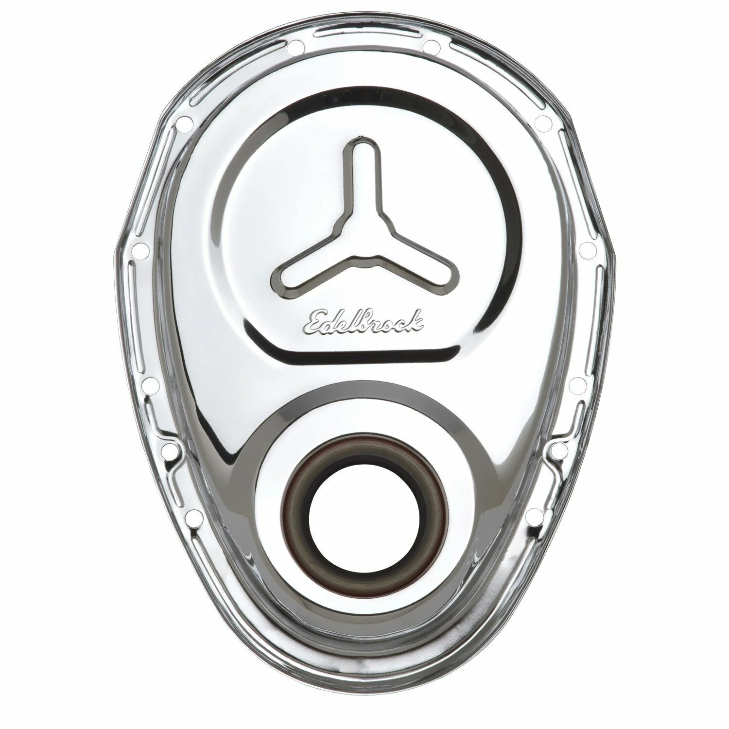 Chev 283 307 327 350 Small Block Edelbrock Chrome Timing Cover # ED4860
