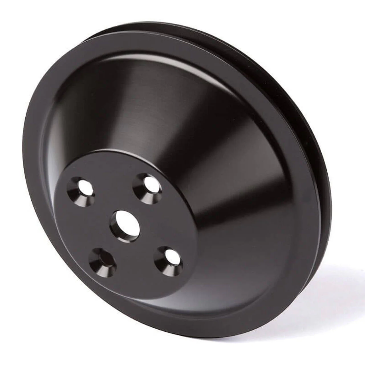 Chev 283 327 350 CVF Billet Black Single Water Pump Pulley Suit LWP  # B-SBCL1WP