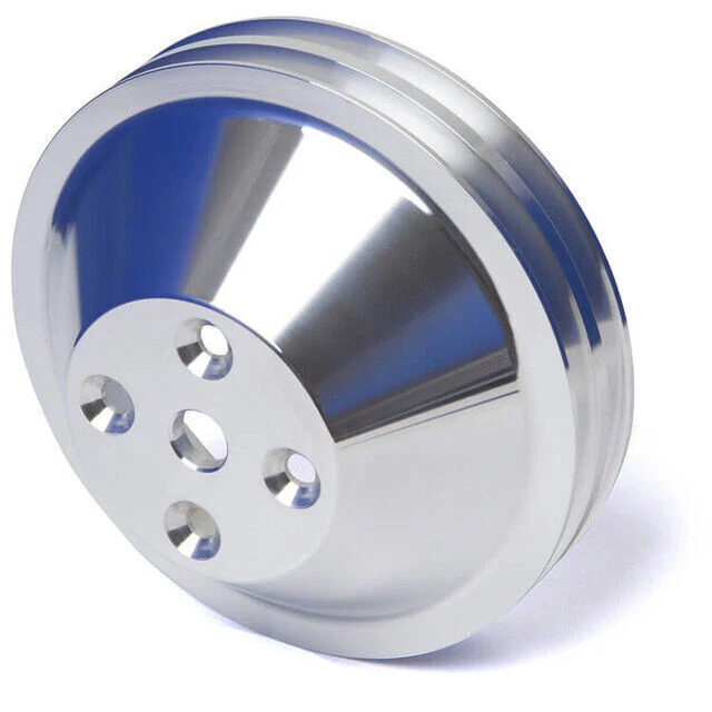 Chev 283 - 350 CVF 2 Groove Billet Water Pump Pulley Suit Long Pump # SBCL2WP