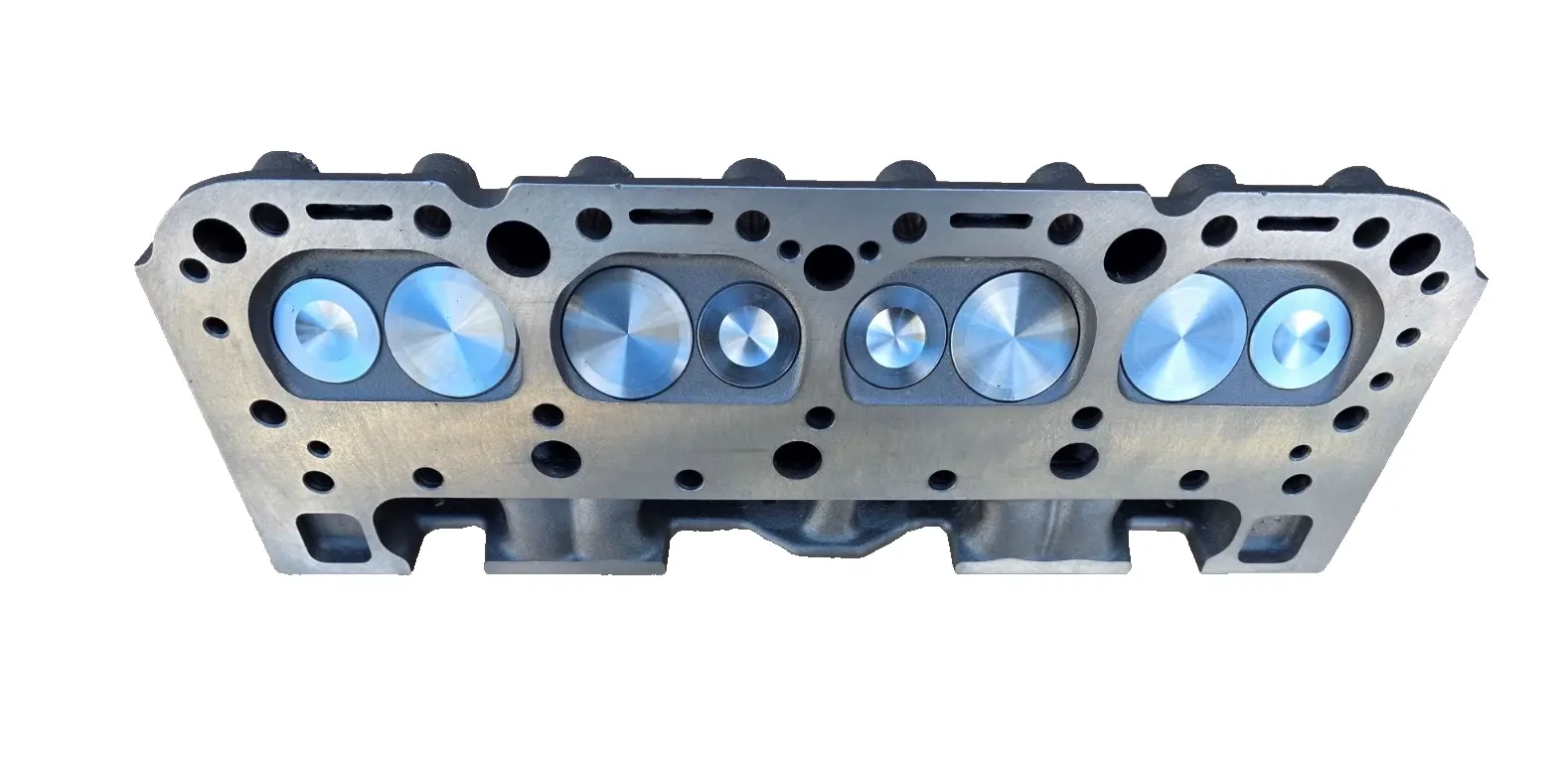 CHEV 350 EARLY STYLE CYLINDER HEAD WITH STAINLESS STEEL VALVES 64CC # CHE218M - Image 2
