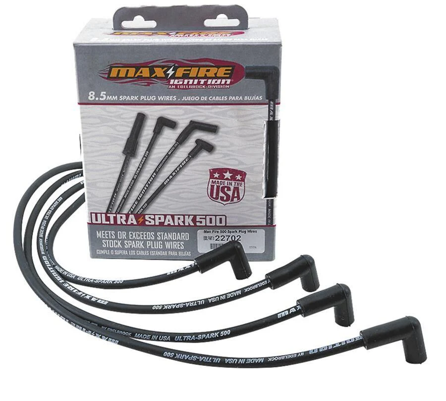 Chev 350 Edelbrock Max-Fire Ultra-Spark 500 Spark Plug Leads 74 - 88 # ED22702