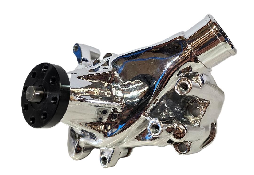 Chev 350 SBC Chrome Water Pump LWP # R9074C - Image 2