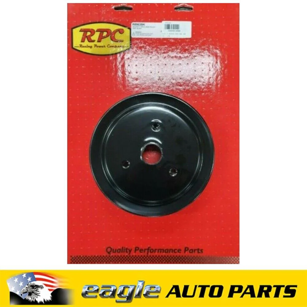 CHEV 350 SBC TRIPLE CRANKSHAFT PULLEY BLACK SWP  # R8963BK