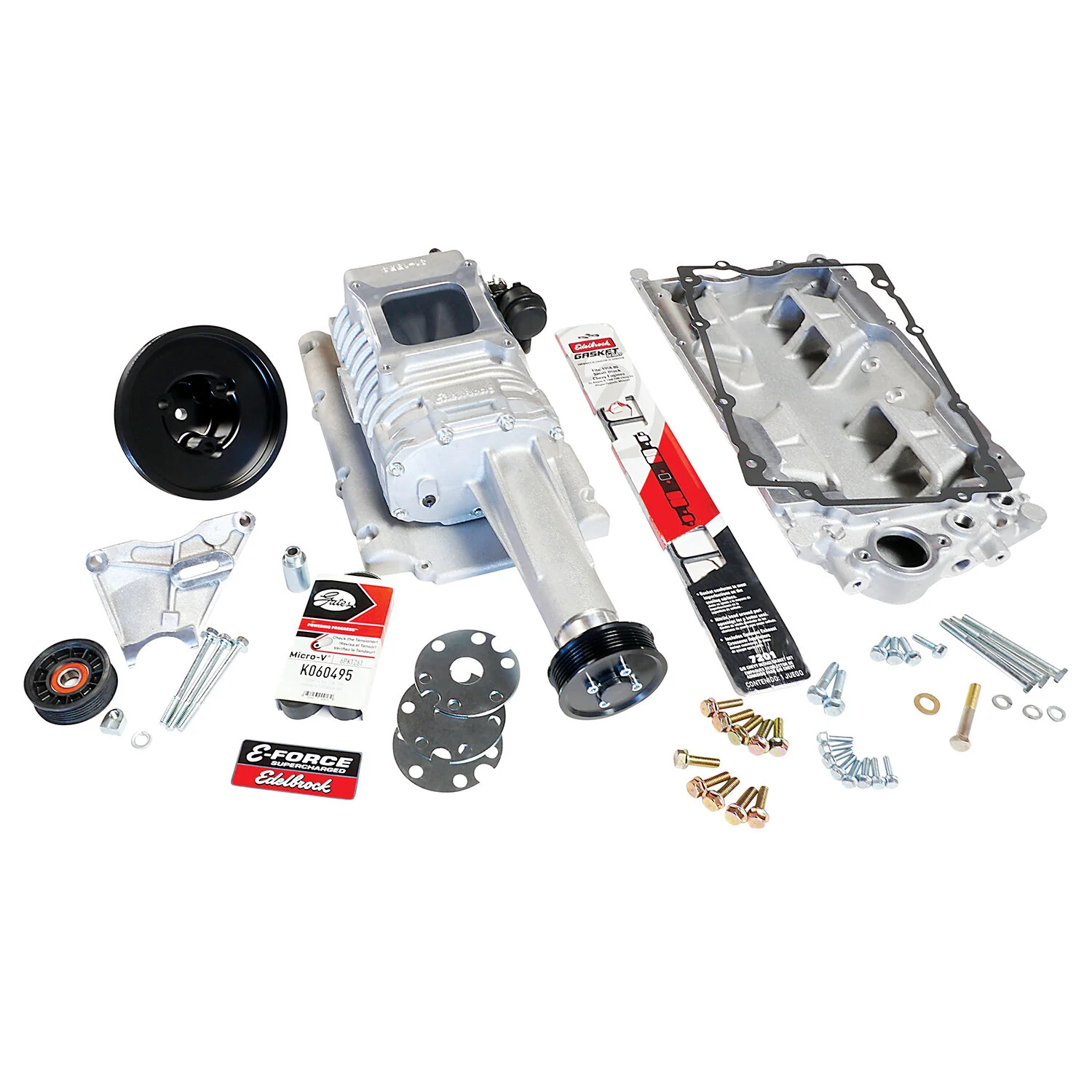 Chev 350 Vortec Engine Edelbrock E-Force Supercharger Kit # ED1552