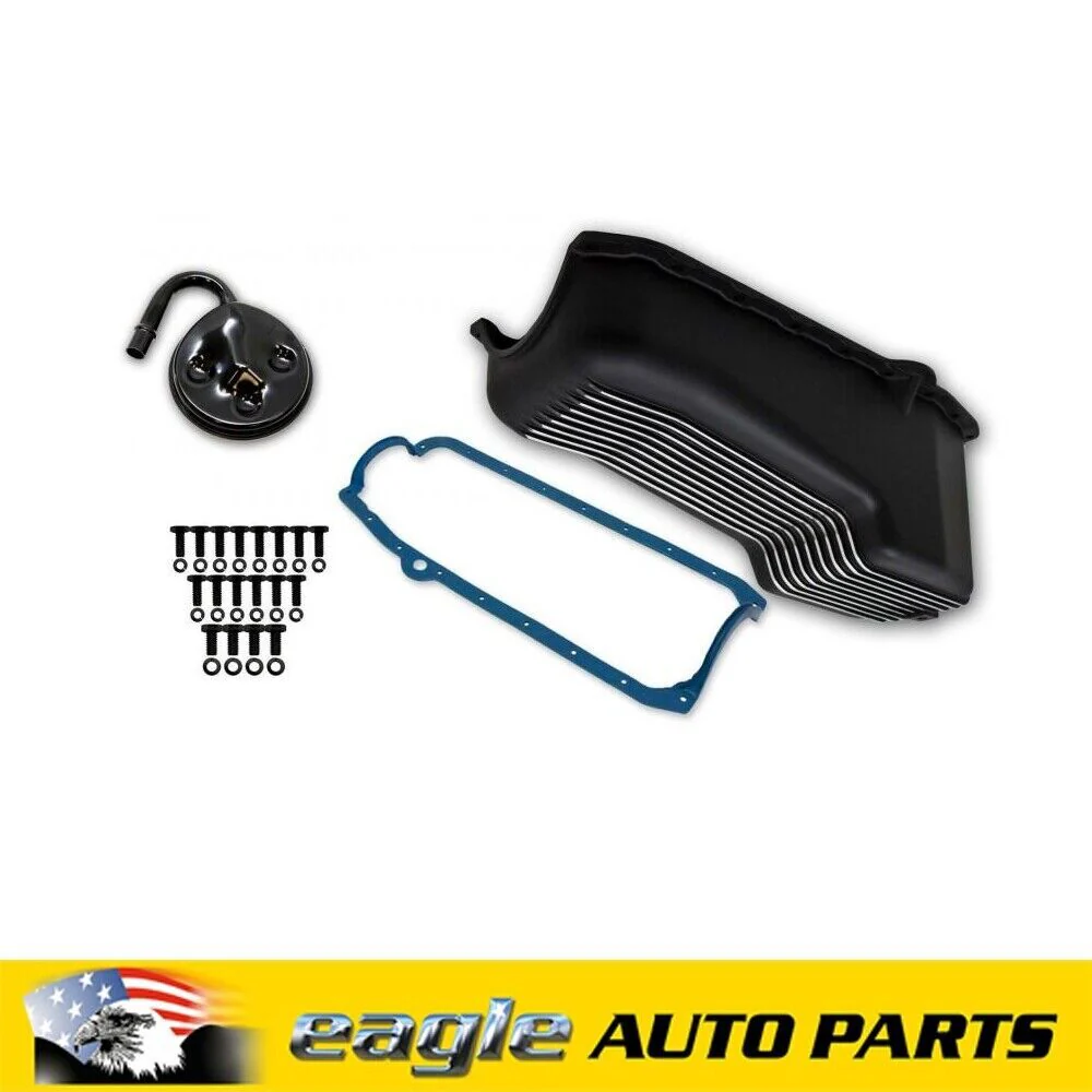 Chev 350 Weiand Finned Aluminum Oil Pan Kit # WEI6000FWND