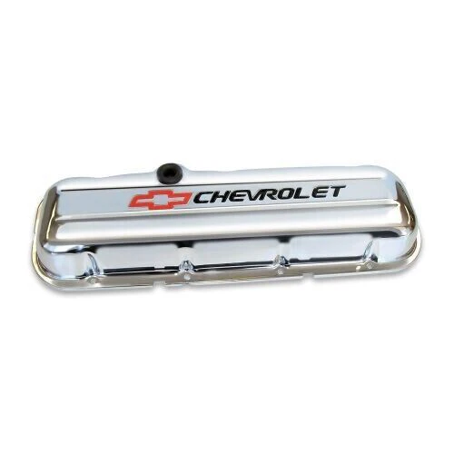 Chev 396 427 454 Big Block Short Chrome Chevroler Logo Rocker Covers # 141-812