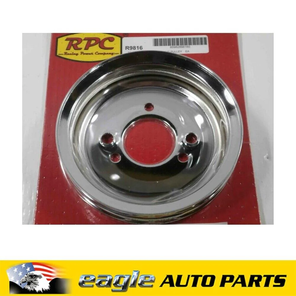 Chev 396 454 Big Block Double Groove Crankshaft Pulley Chrome # R9816