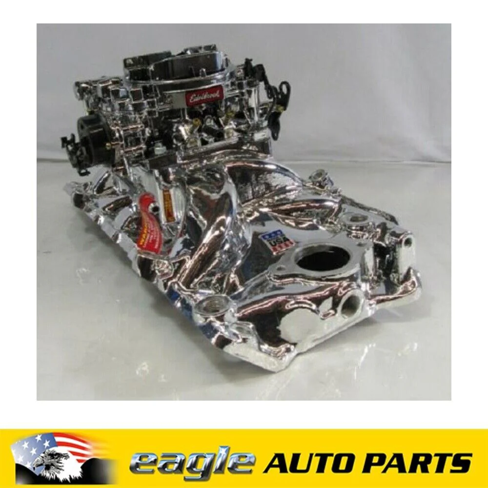 Chev 396 454 Big Block Edelbrock Performer Intake Manifold & Carby Kit # ED20624 - Image 5