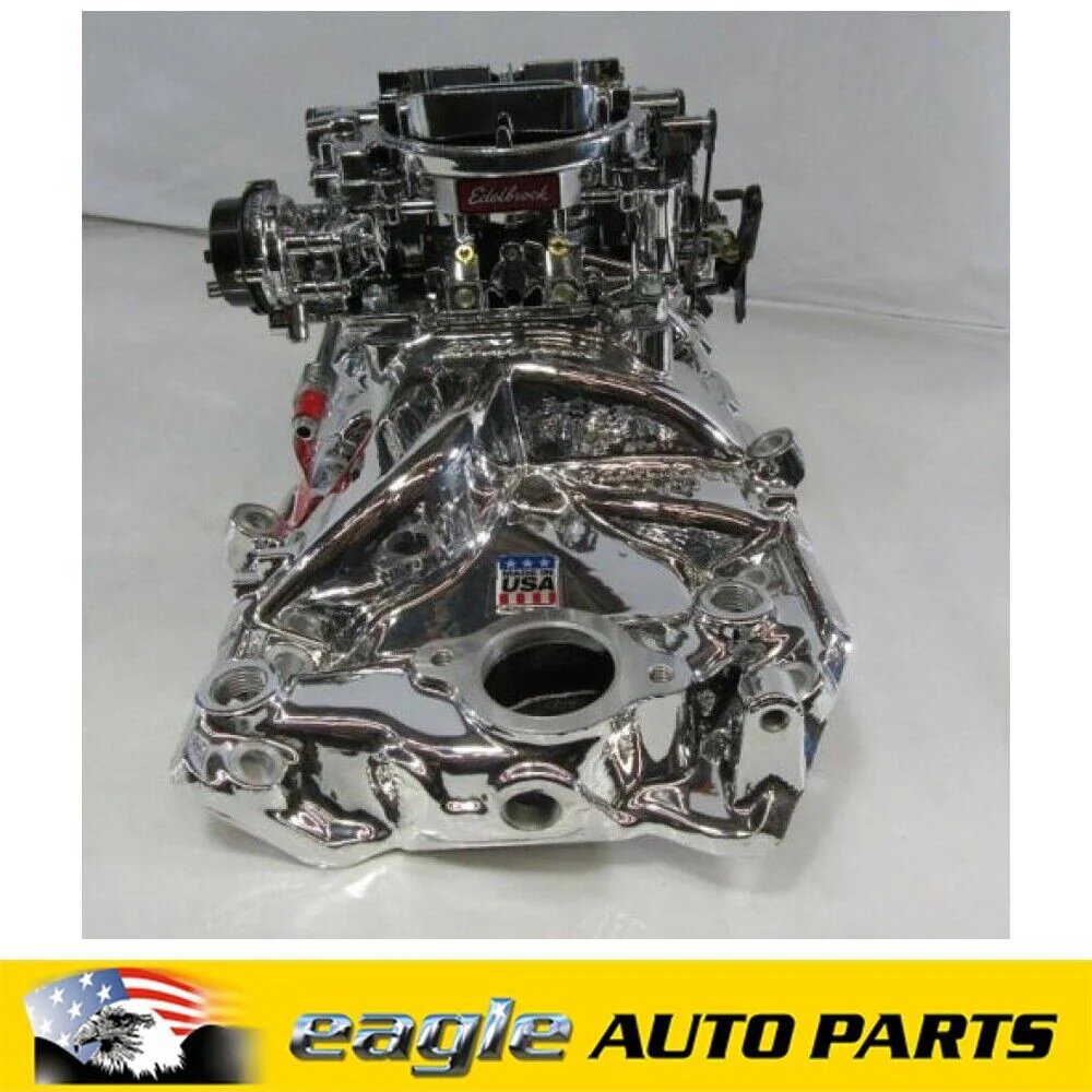 Chev 396 454 Big Block Edelbrock Performer Intake Manifold & Carby Kit # ED20624 - Image 6