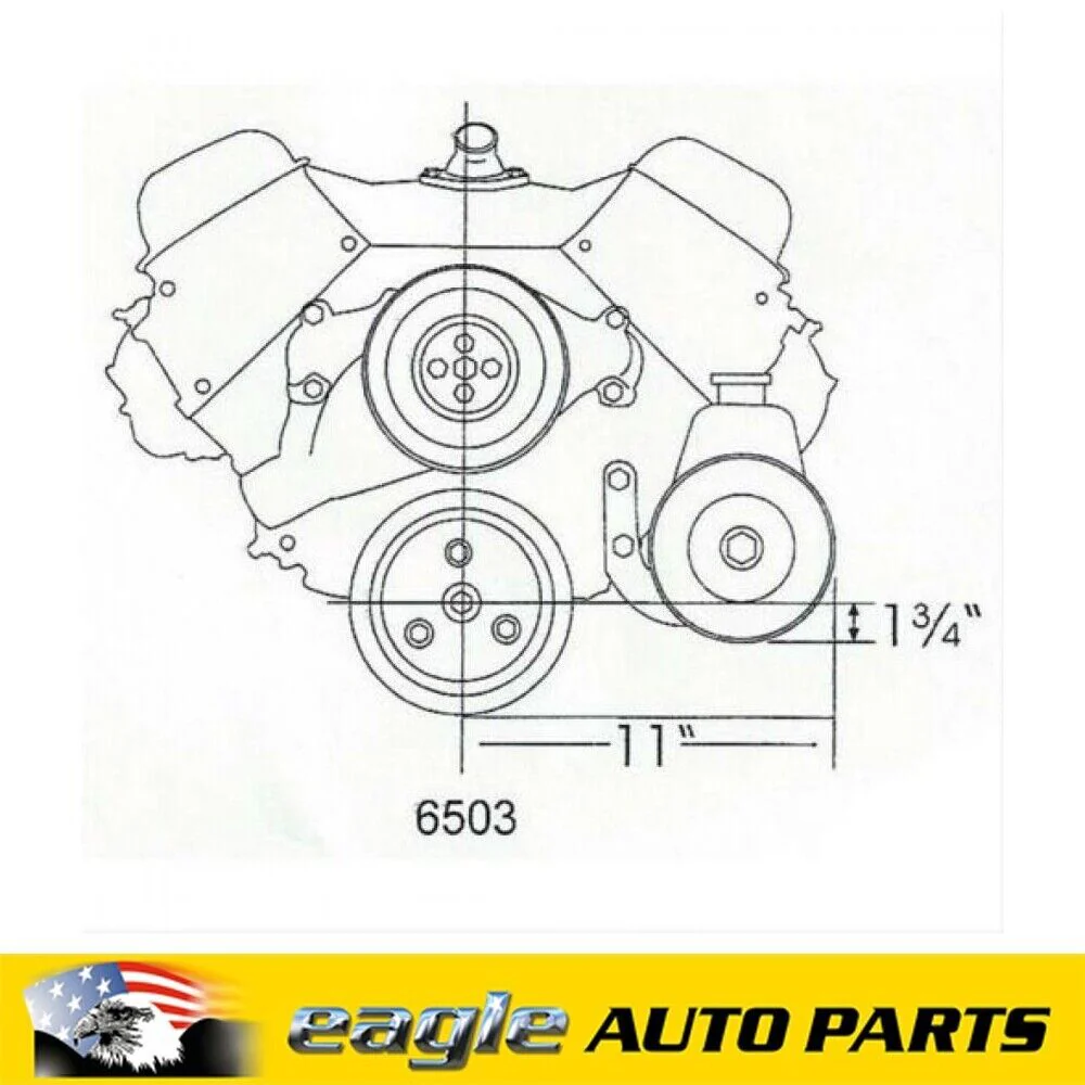 Chev 454 Tuff Stuff Performance Saginaw Power Steering Bracket SWP # TUFF-6503A - Image 2