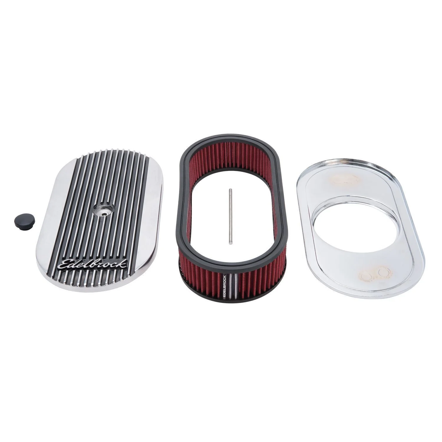 Chev Edelbrock Elite II Series Air Cleaner Oval, Single Carb # ED4273 - Image 2