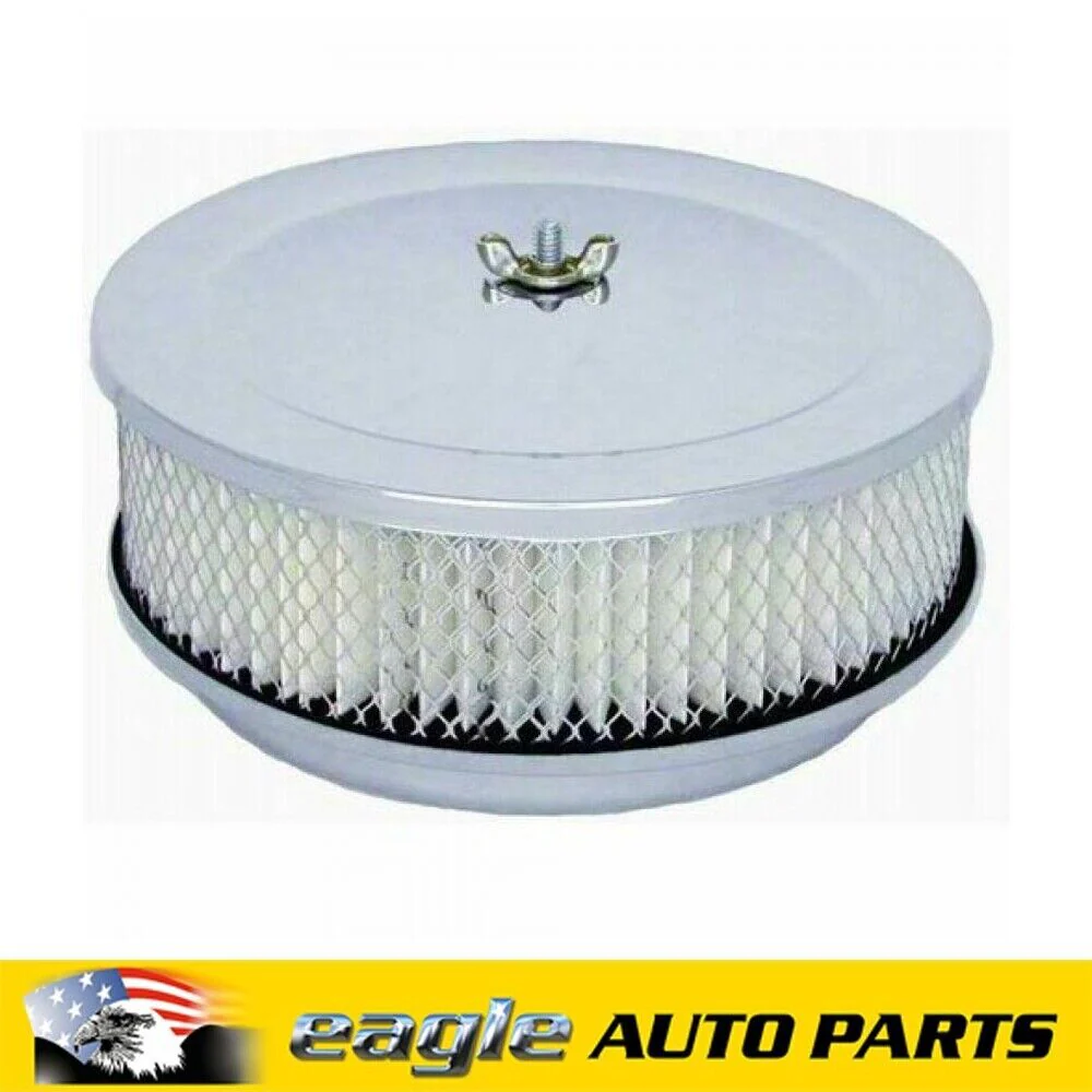 CHEV FORD HOLDEN CHROME 6 3/8" x 2 1/2 " AIR CLEANER SET UP  # R2292BOX