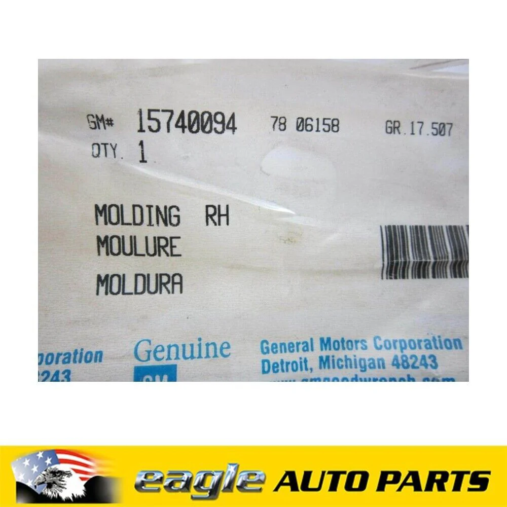 CHEV GMC 1994 - 1998 C1500 C2500 C3500 R/H REAR 1/4 SIDE MOULD  # 15740094 - Image 2