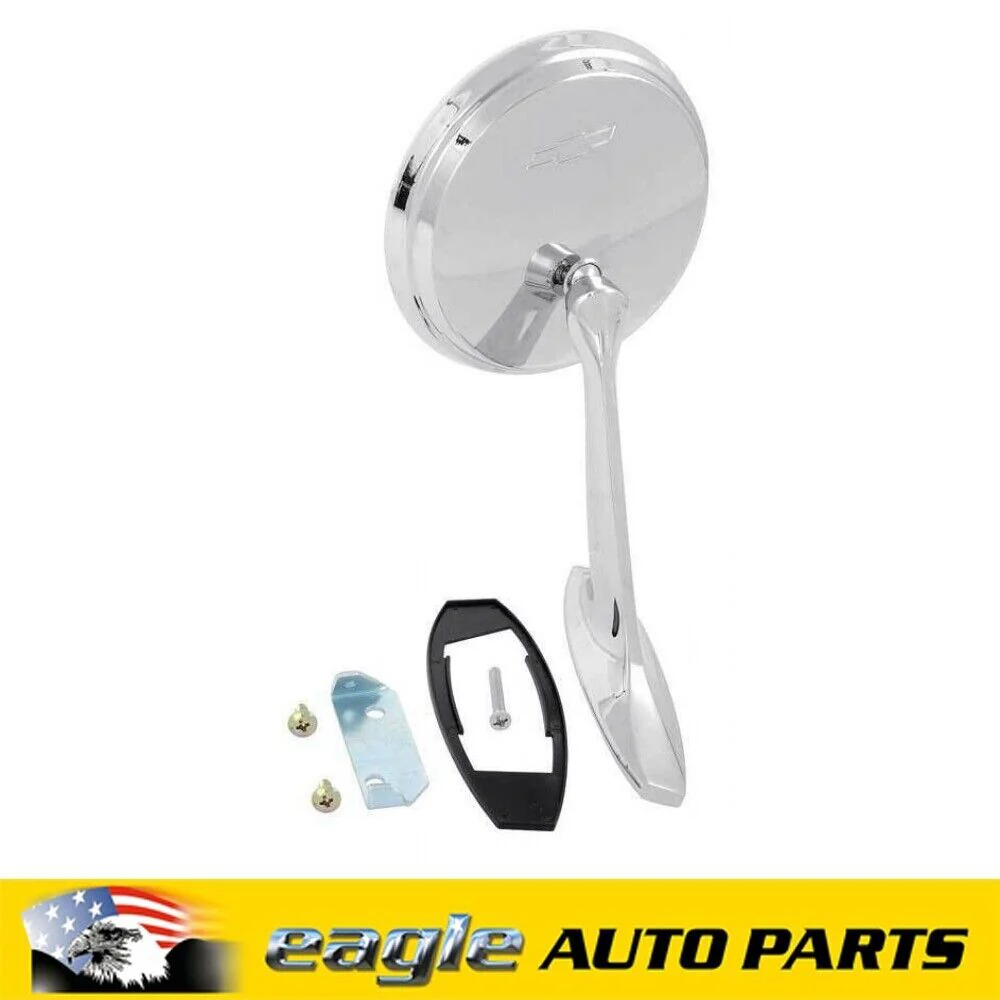CHEV IMPALA 1965 1966 LEFT HAND SIDE OUTER DOOR MIRROR WITH BOWTIE # 3863609
