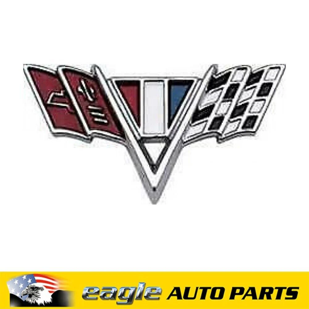 CHEV NOVA 65 66 67 "V-FLAG" FRONT FENDER EMBLEM # 3840318