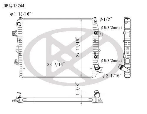CHEV SILVERADO 2500 3500 6.6L RADIATOR 2011 - 2016 # A13244 - Image 2