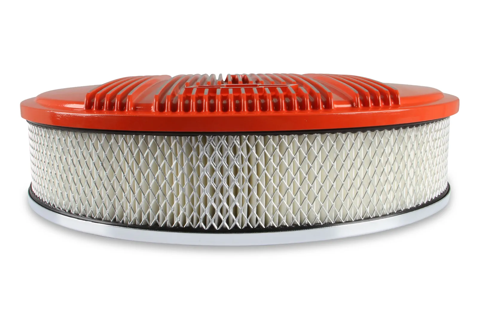 Chev Vintage Series GM Licensed Air Cleaner Factory Orange Machined # 120-168 - Image 3