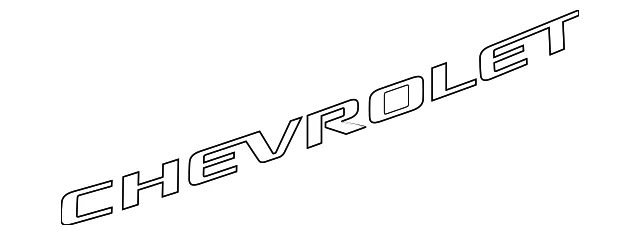 CHEVROLET SILVERADO TAILGATE DECAL LETTERING BLACK 2020 - 2023 GENUINE 84370615 - Image 2