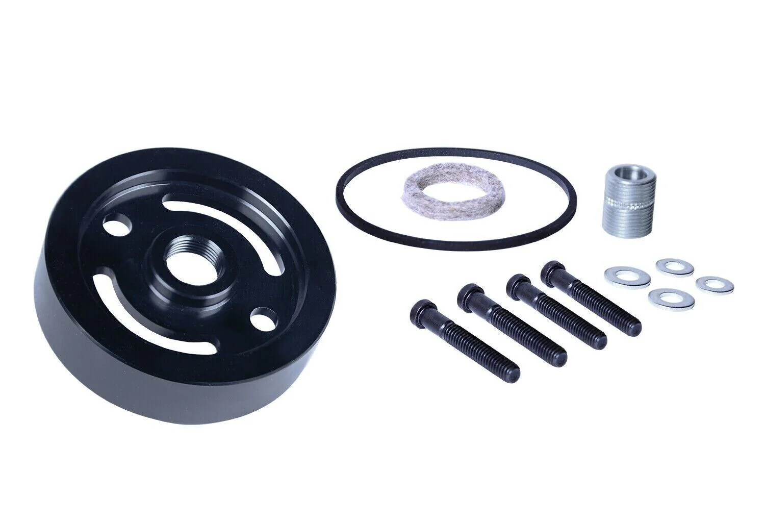Derale GM V8 Canister Style to Spin On Oil Filter Adapter # DER-35761