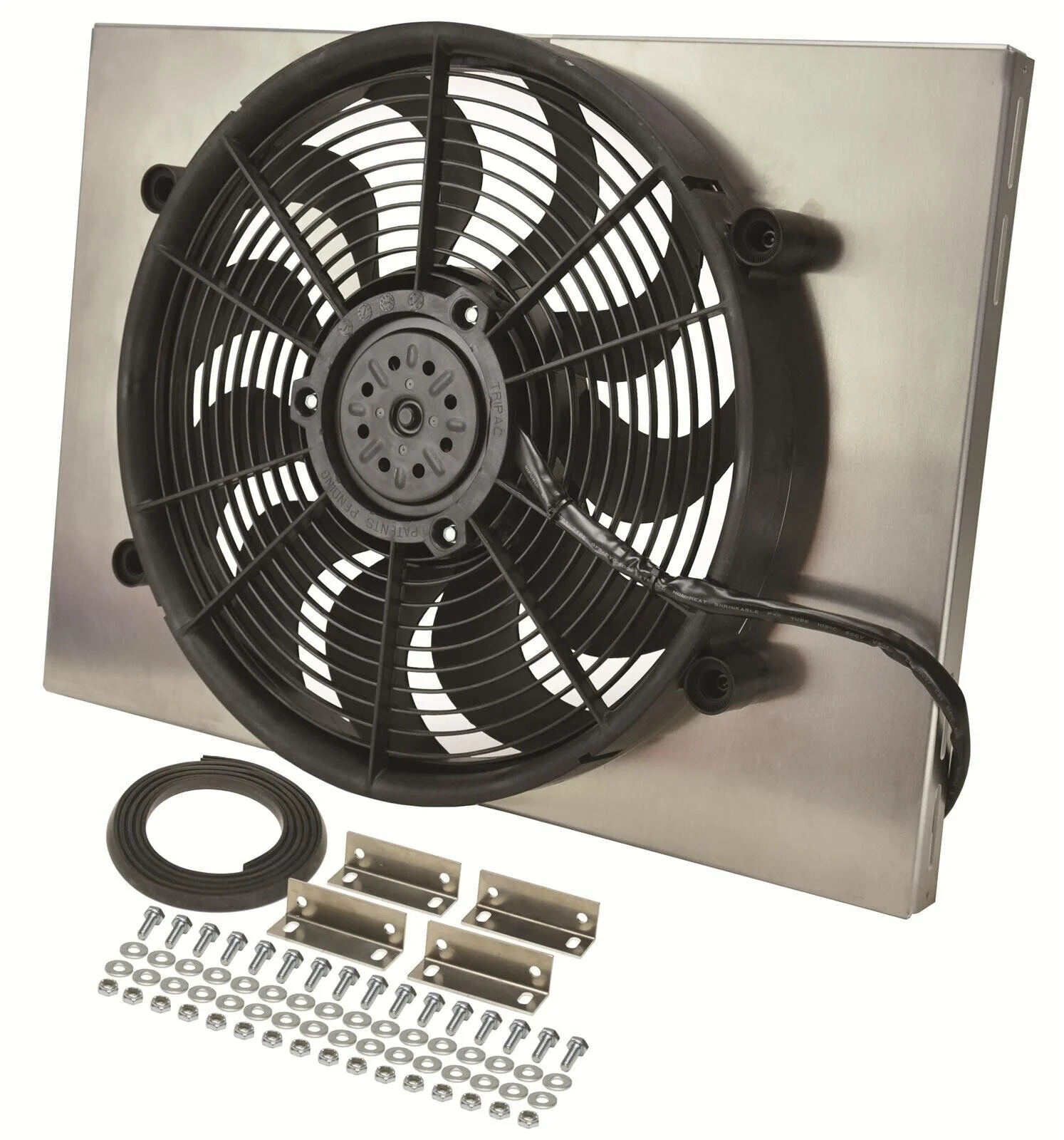 Derale High-Output Single RAD Fan & Shroud 24in Wide x 17in High # DER-16828