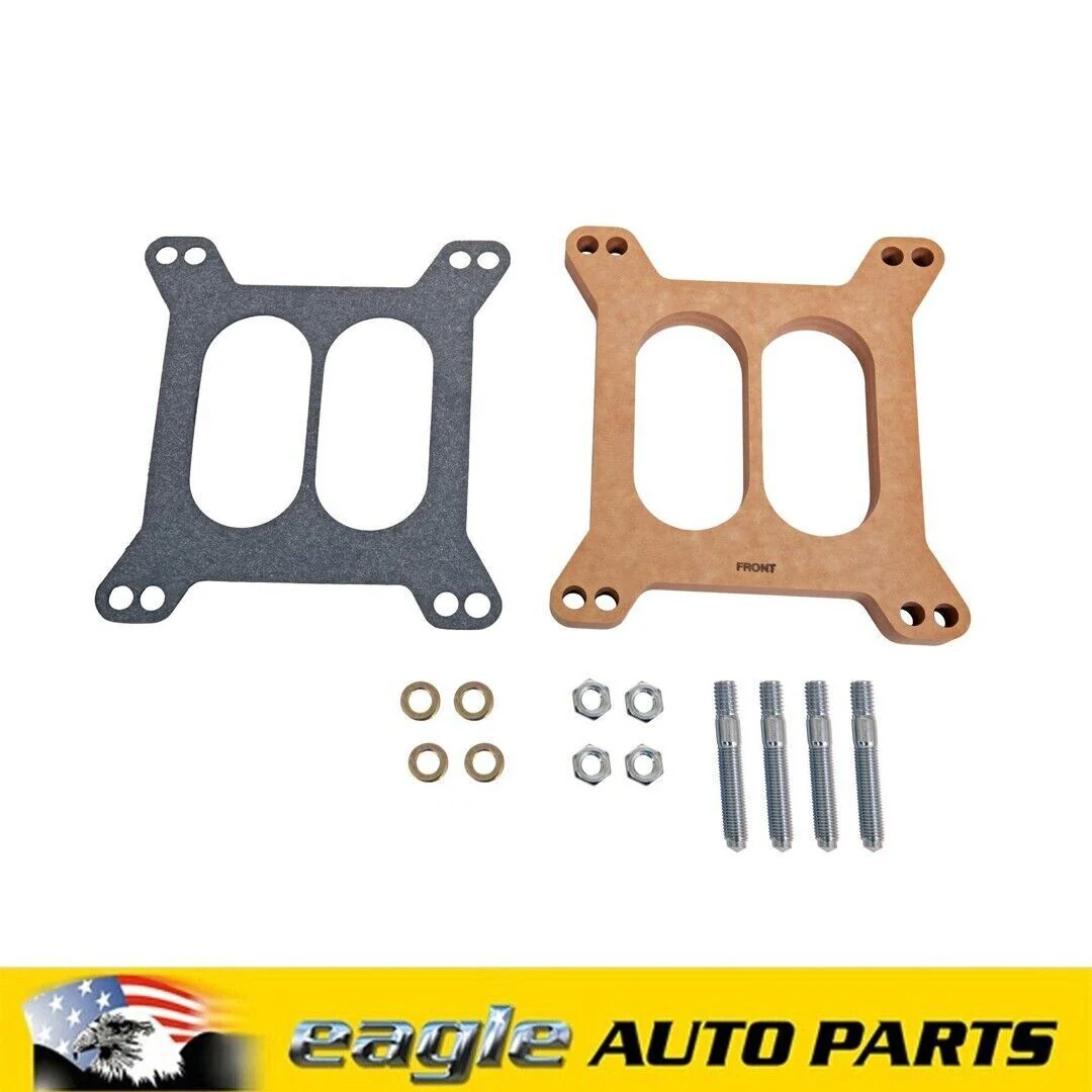 Edelbrock 1/2" Thick Divided Center Wall Design Wood Carburetor Spacer # ED8722