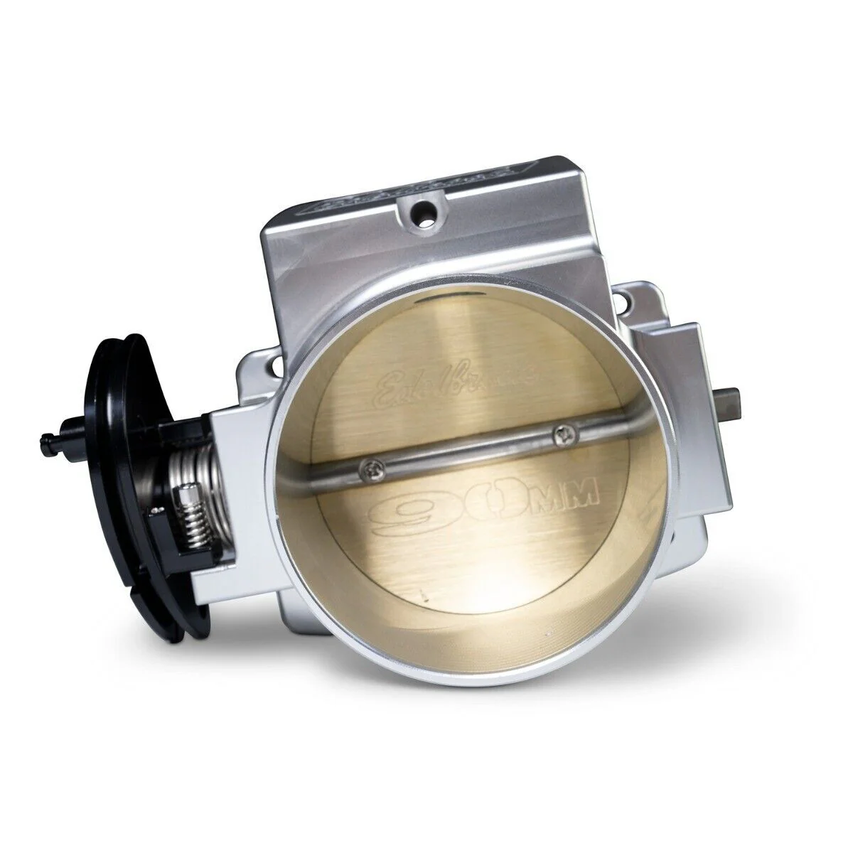 Edelbrock Chev Victor LS Series 90mm Throttle Body Satin # ED3970 - Image 2