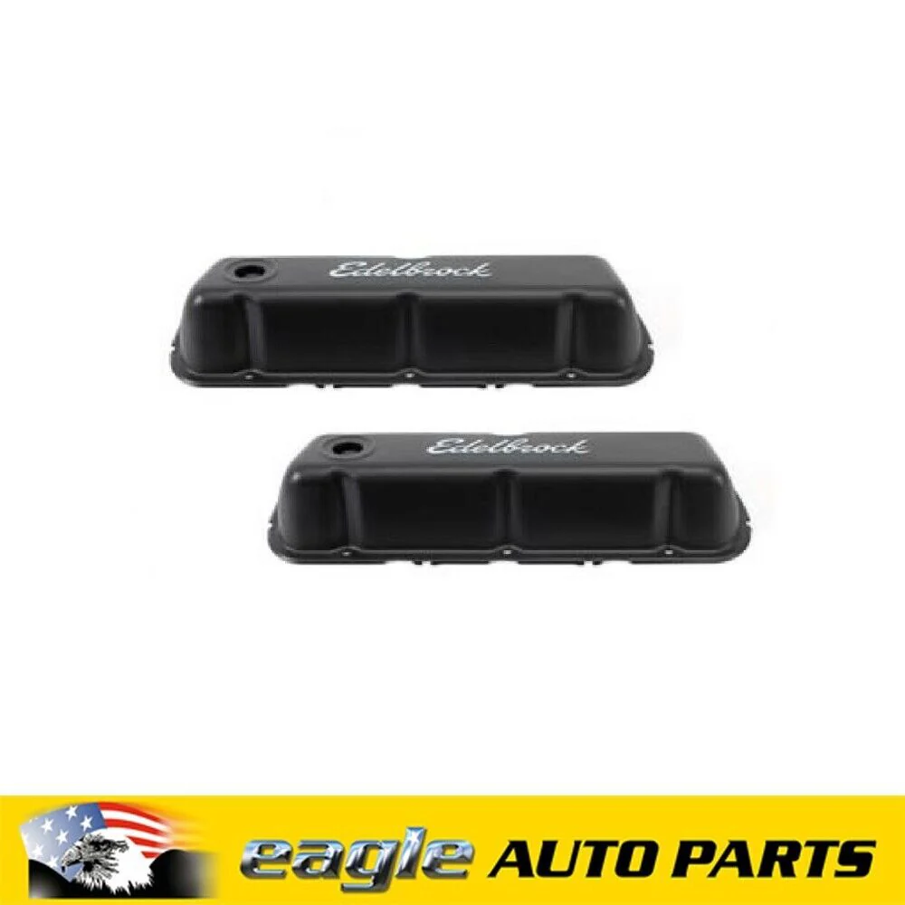 Edelbrock Signature BLACK Valve Covers Ford, 260, 289, 302, 351W # ED4603