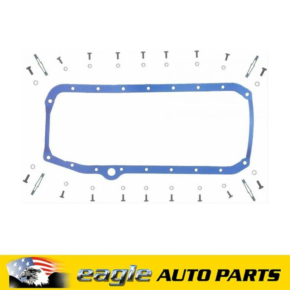 Fel-Pro Sump Gasket Suit 2 pce Rear Main Small Block Chev Rubber  # OS34509T