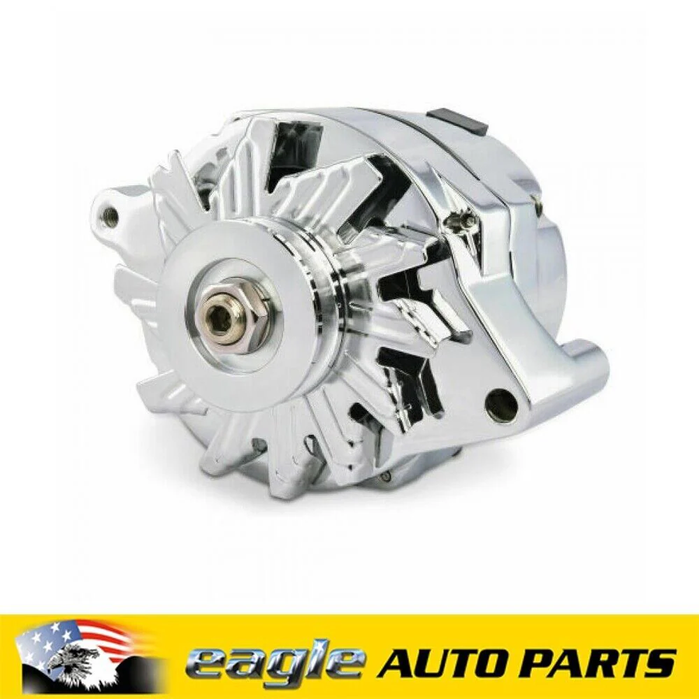 Ford 100 Amp 1 Wire Internal Regulator Chrome Finish Alternator  # 66445-1F
