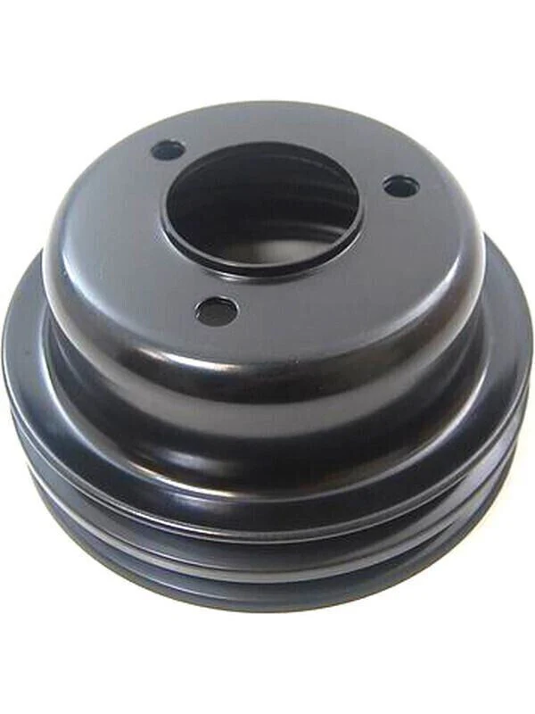 FORD 289 302 WINDSOR BLACK DOUBLE GROOVE PULLEY LOWER # R8974B