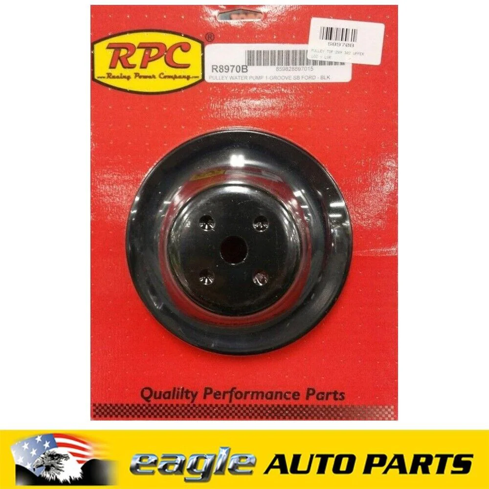 Ford 289 302 Windsor Single Groove Upper Pulley Black # R8970B