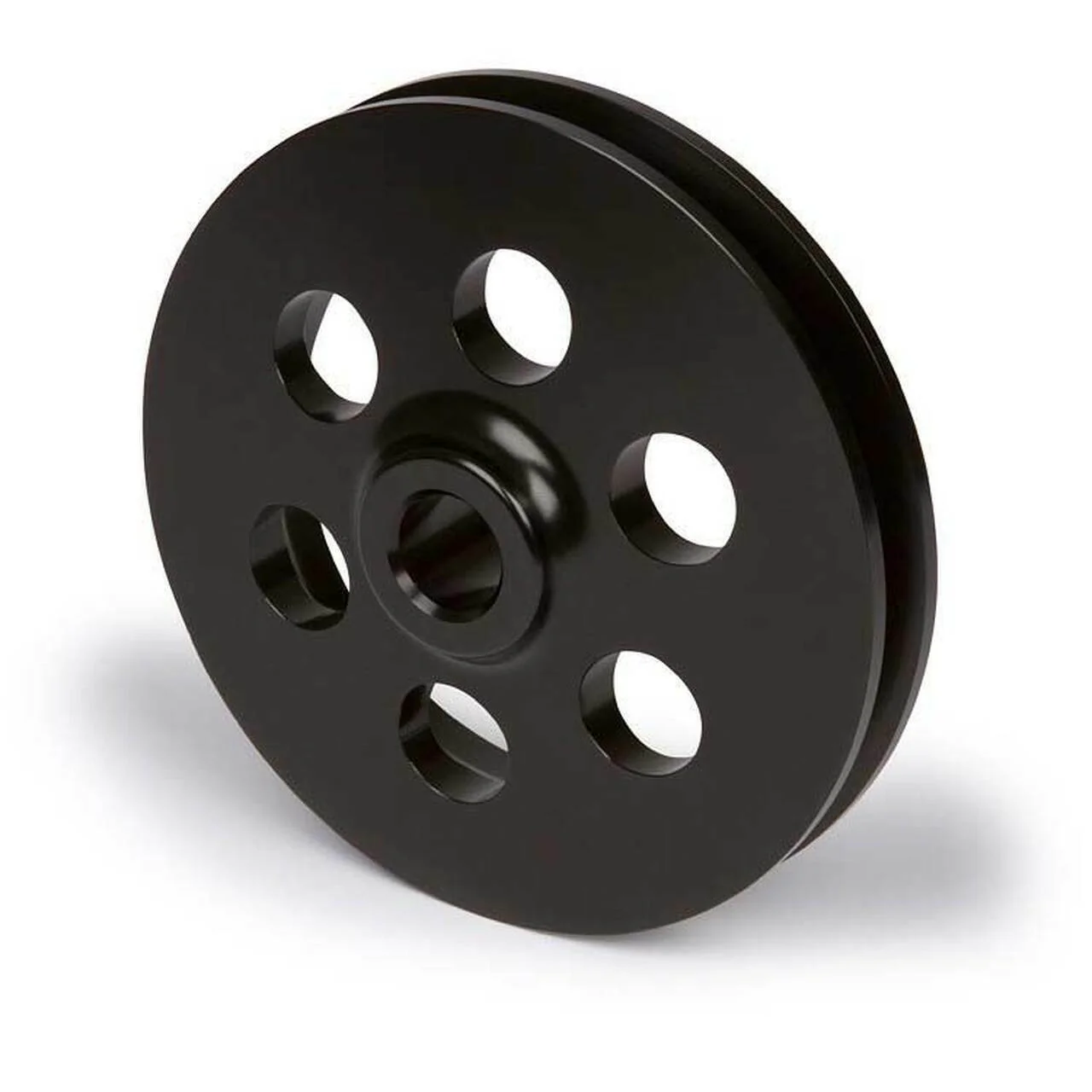 Ford 289 - 302W Engines Black Alloy Press Fit Power Steering Pulley  # B-SBF2PS