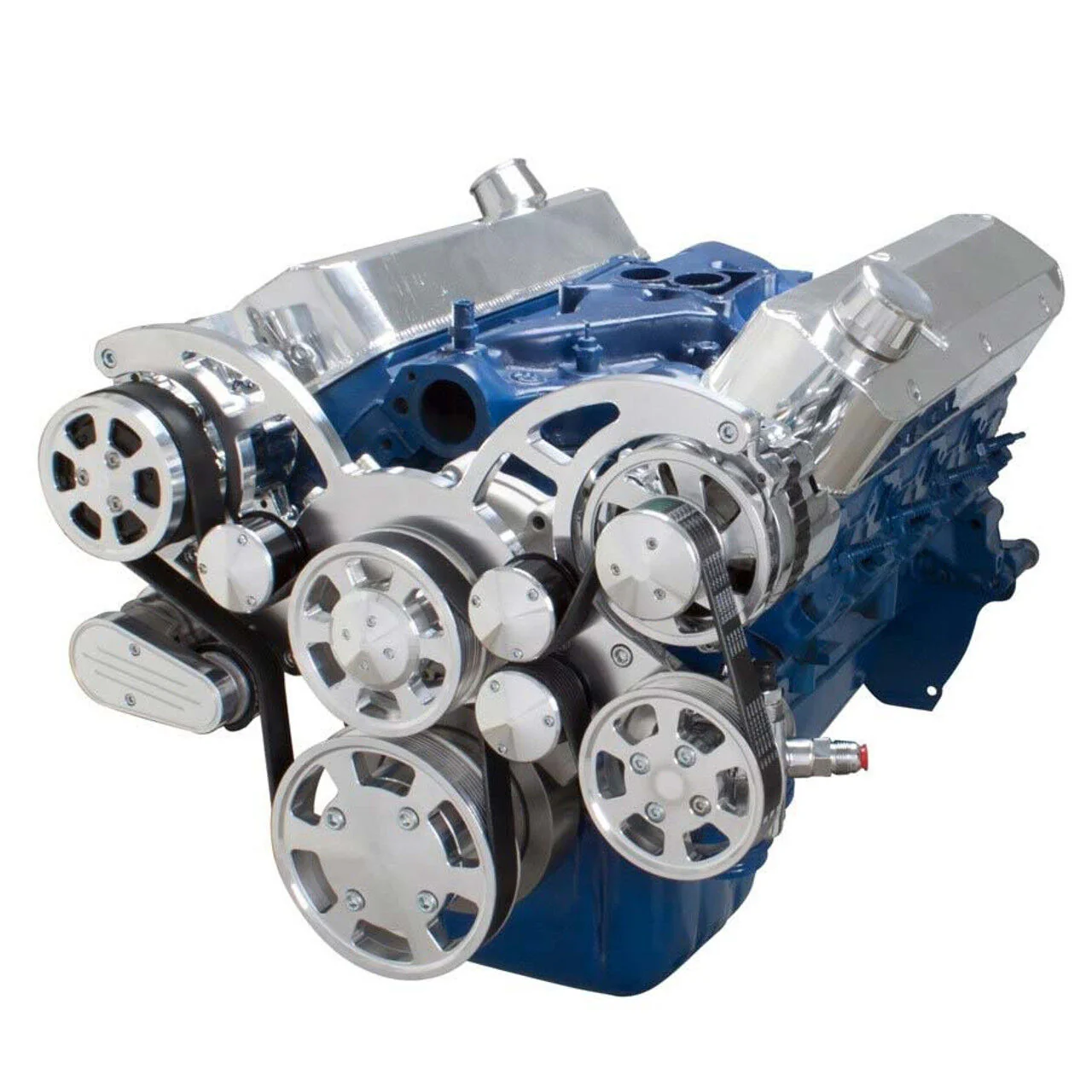 Ford 289W - 351W Engines CVF Billet Serpentine Wraptor System # 302-WRAPTOR-AC-D-34