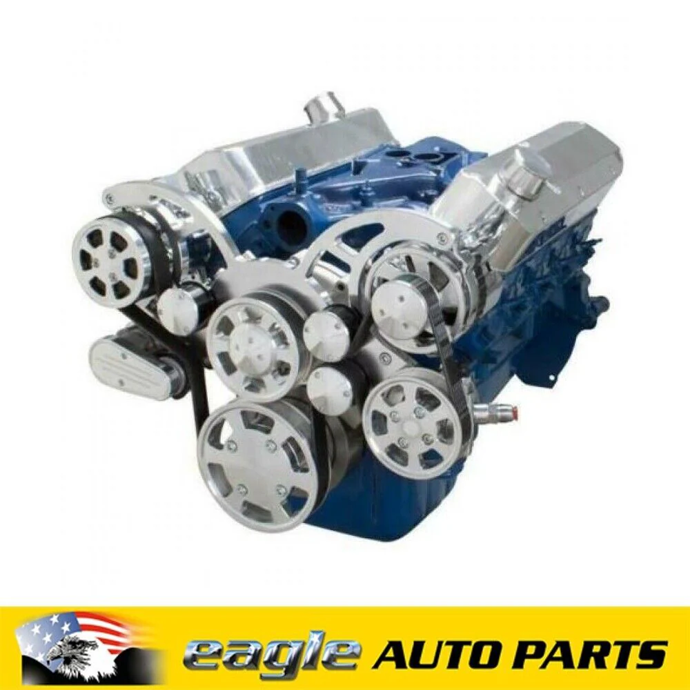 Ford 289W - 351W Engines CVF Billet Serpentine Wraptor System # 302-WRAPTOR-AC-D-34