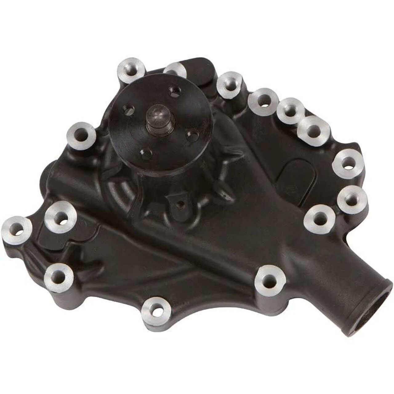 Ford 302 351 Windsor Black L/H Outlet Mechanical Water Pump   # B-SBFL-WP