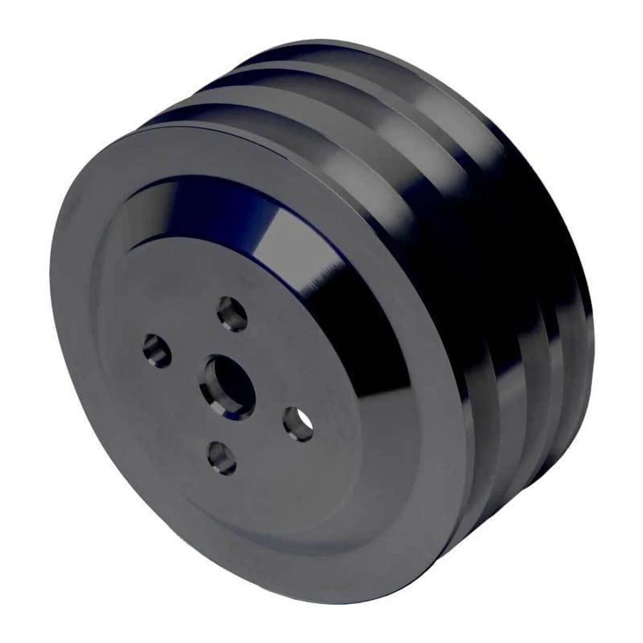 Ford 302W 351W Black 3 Row Water Pump Pulley Suits R/H Outlet  # B-SBFE3WP-HF