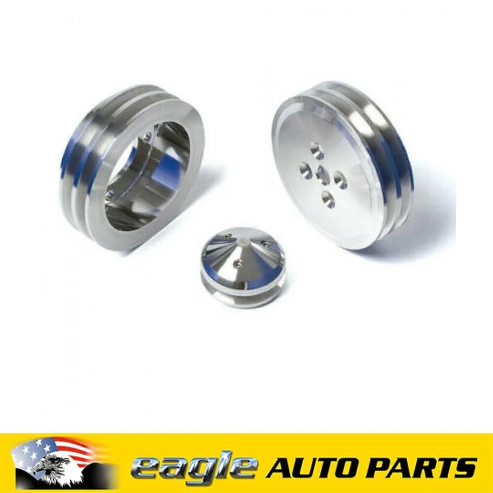 Ford 302W - 351W Twin Row Pulley Kit Suit 4 Bolt Crank, Short Pump # SBFS2KIT-FR