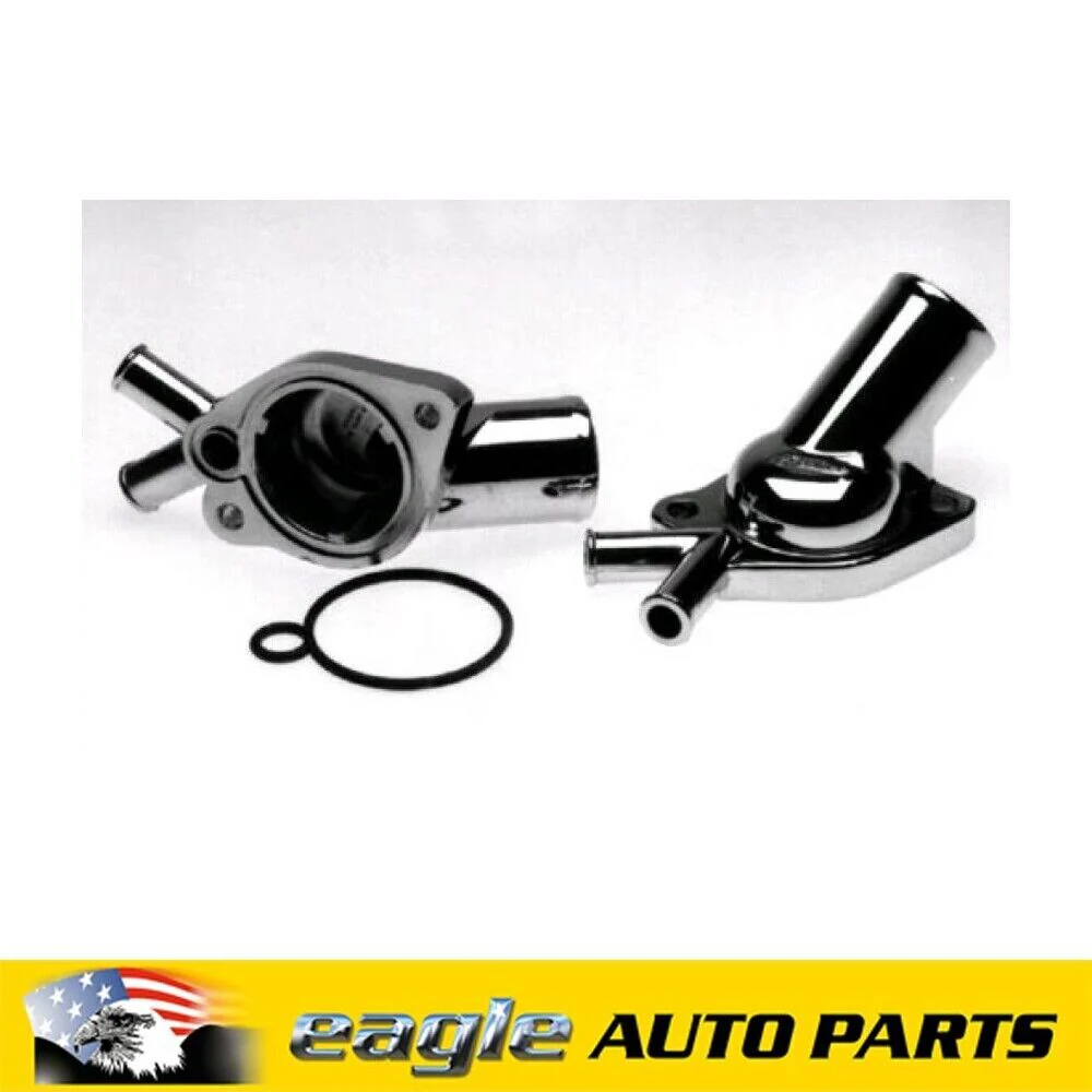 HOLDEN 253 308 V8 CHROME DUAL HEATER HOSE OUTLET THERMOSTAT HOUSING # 22-73-0 - Image 2
